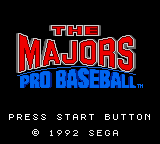 Заставка игры Majors, The: Pro Baseball